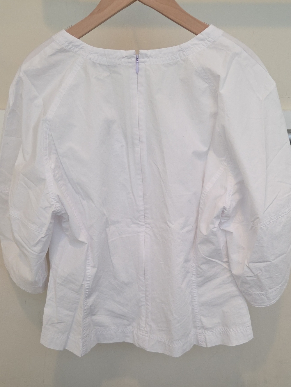 NWT Madewell Sculptural V-Neck Top In Poplin - Picture 2 of 6